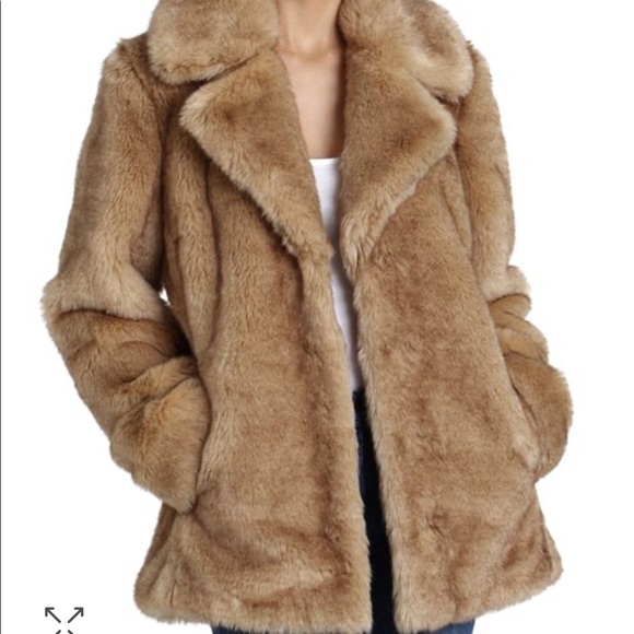 Avec Les Filles Grey Faux Fur Coat - Picture 5 of 5